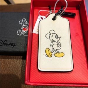 Coach White Mickey Mouse Hangtag